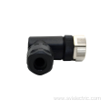 M12 4 pin female angle connector field-wireable